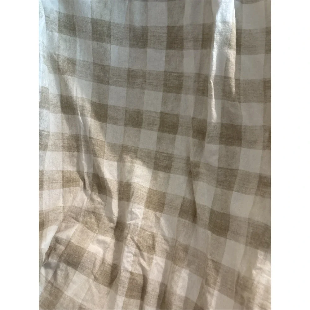 Pottery Barn Blaine Check King Duvet In Camel